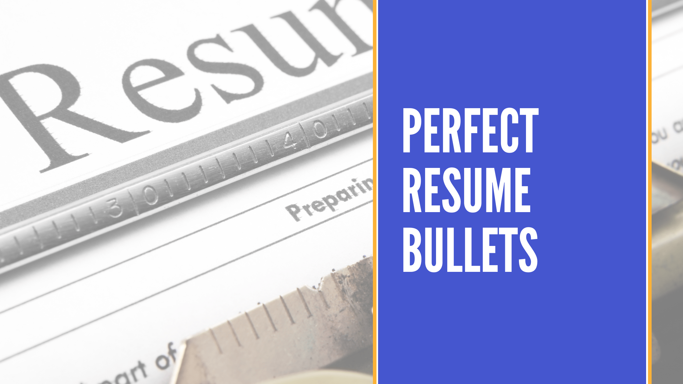 writing good resume bullets