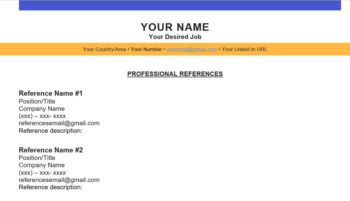 how-to-present-professional-references-on-a-resume-with-exa