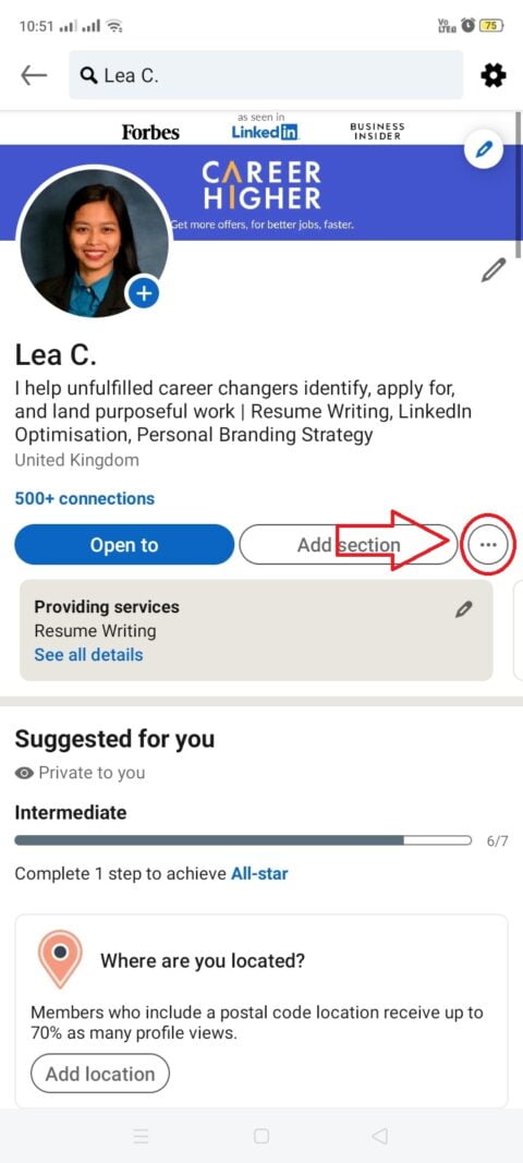 how do i get my resume from linkedin app