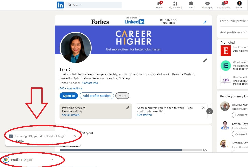 How to Download Resume from LinkedIn